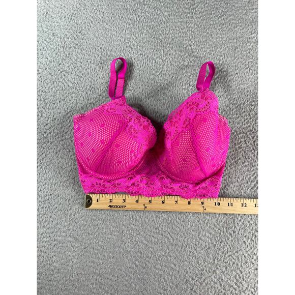Josie Natori Bra Womens 32DDD Pink Padded Underwire Lace T Shirt Bra RN: 105951 - Picture 3 of 6